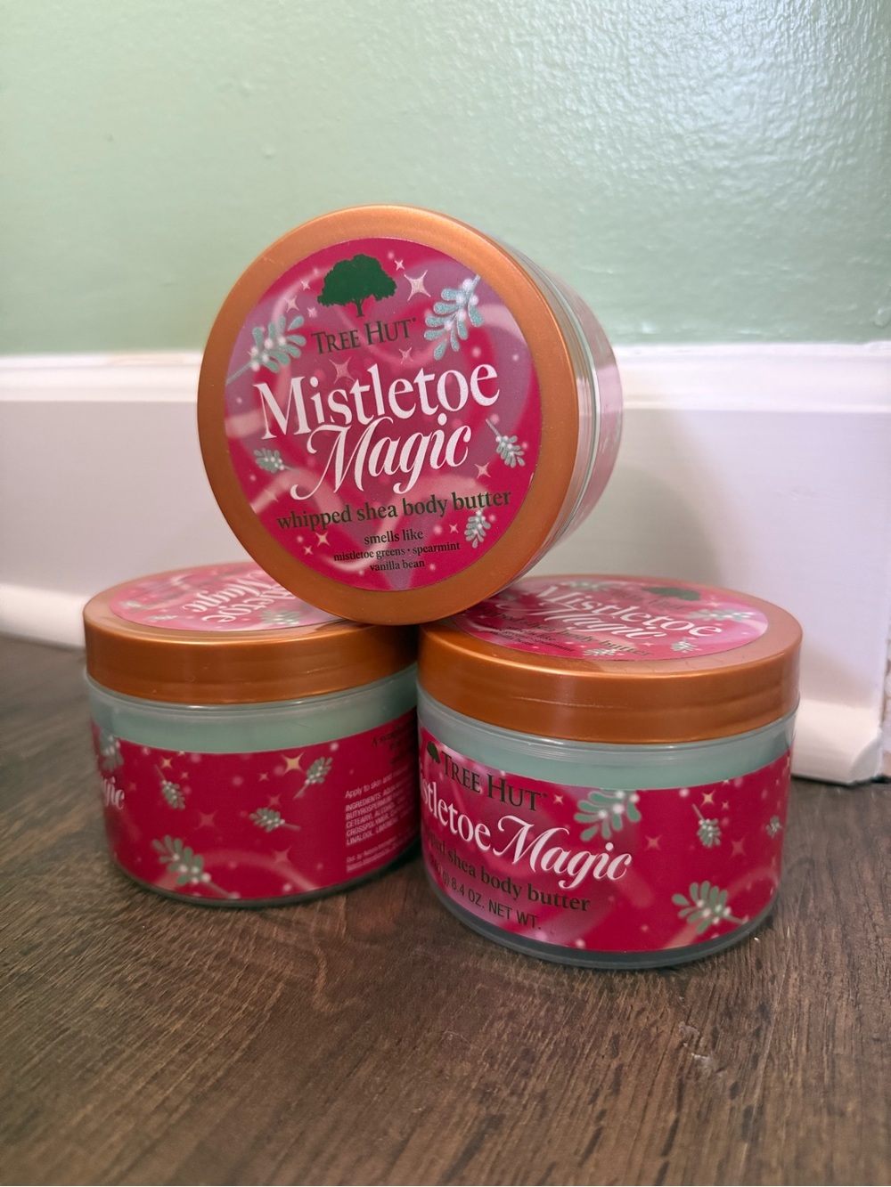 THREE (3) Tree Hut Mistletoe Magic Whipped Shea Body Butter